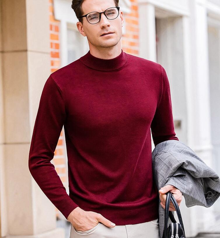 Men's Half-Zip Wool Sweater
