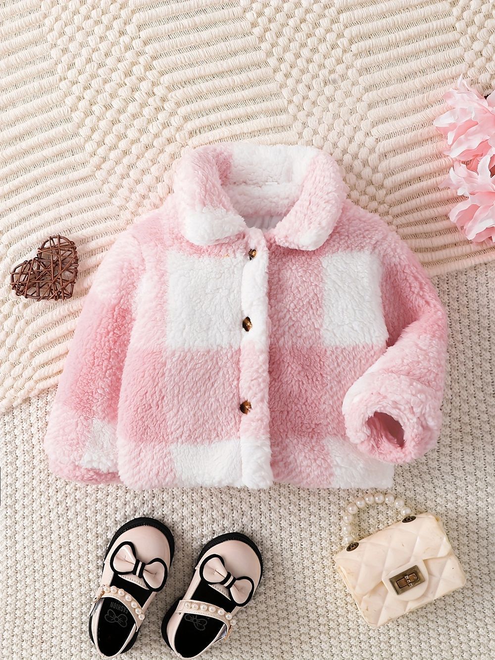 Girls' Plaid Fleece Jacket