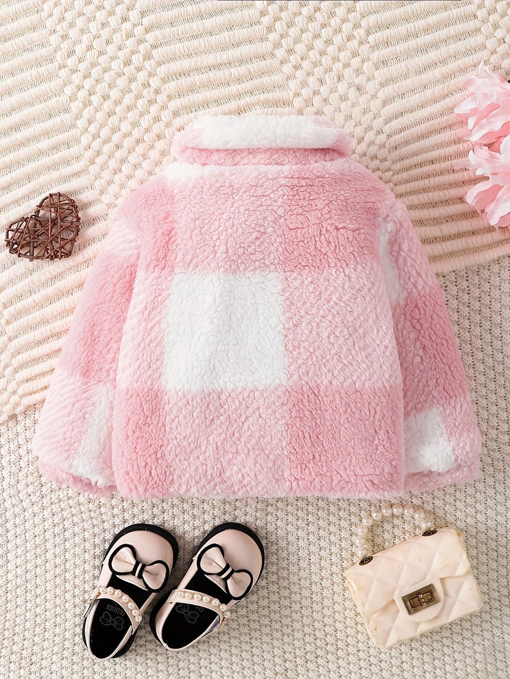 Girls' Plaid Fleece Jacket