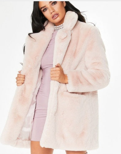 Plus Size Faux Fur Coat