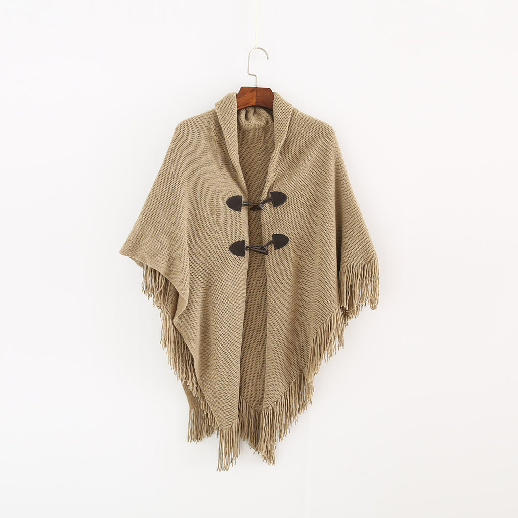 Hooded Poncho Cardigan