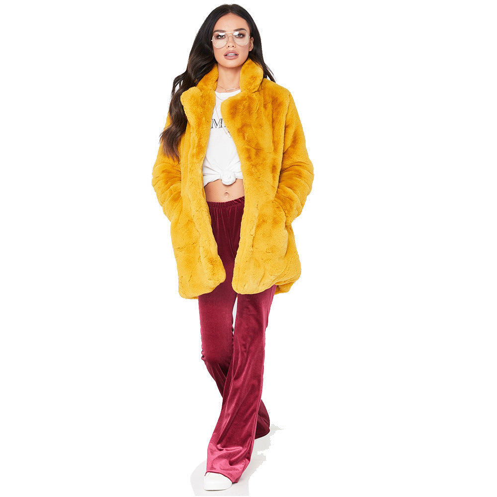 Plus Size Faux Fur Coat