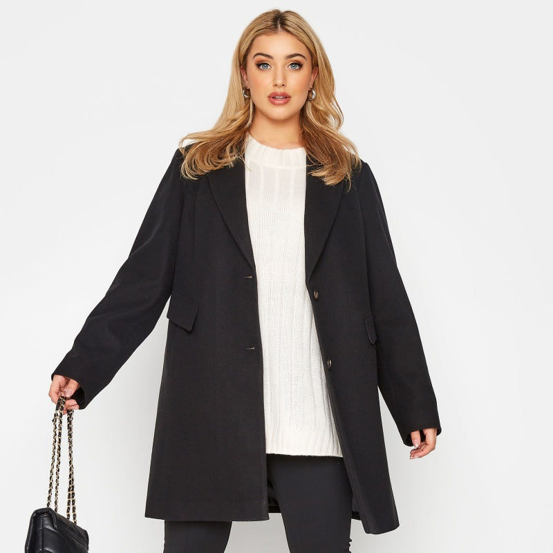Plus Size Relaxed Comfort Coat