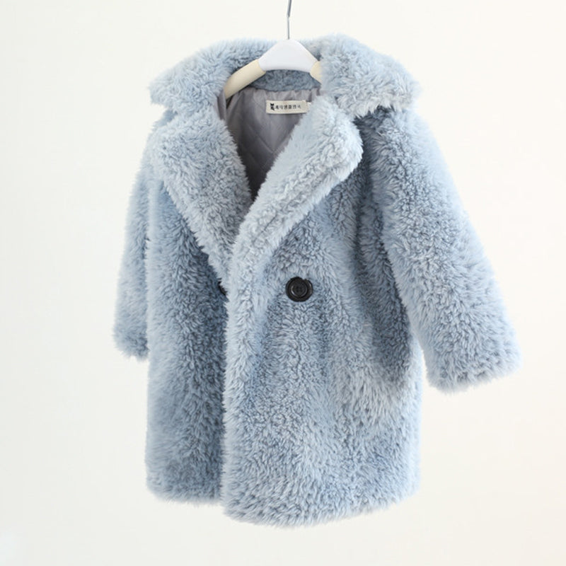 Big Kids' Faux Fur Coat