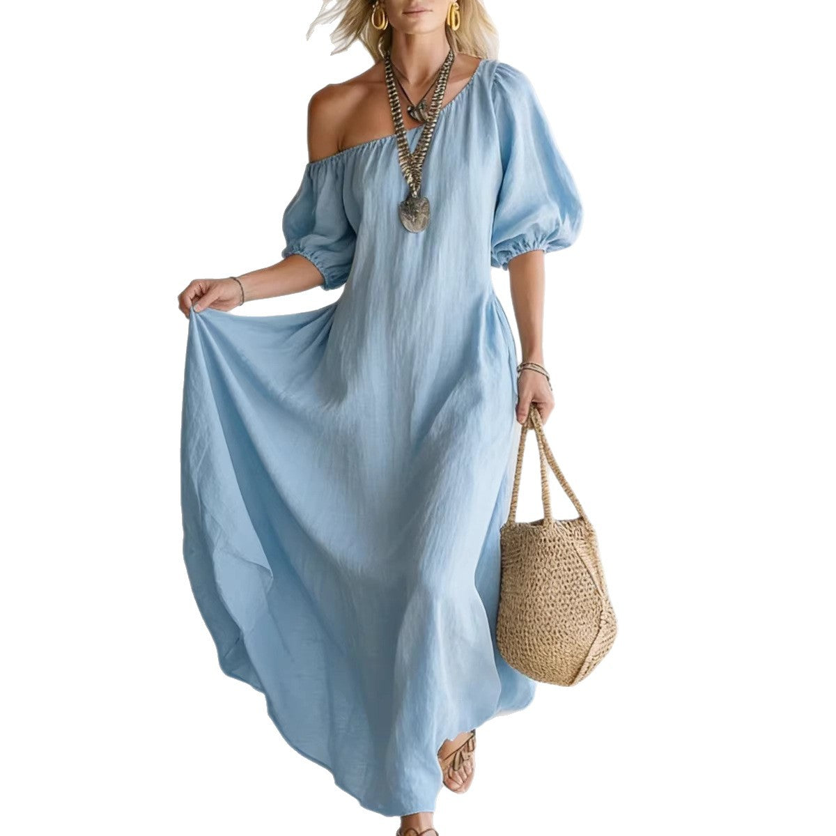 Women's Fashionable And Elegant Mid-Length Loose Dress
