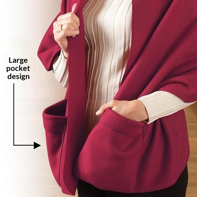 Thickened Minimalist Pocket Scarf For Europe And America