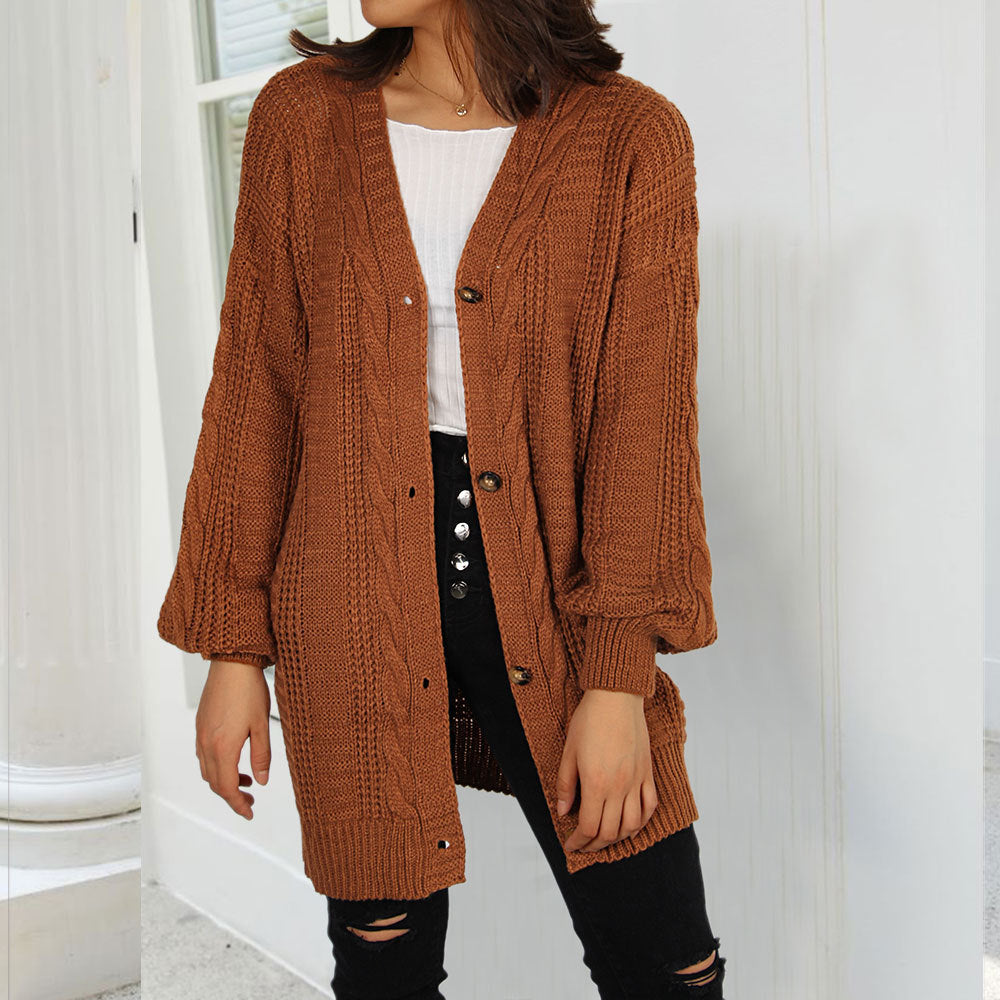 Plus Size V-Neck Twist Cardigan
