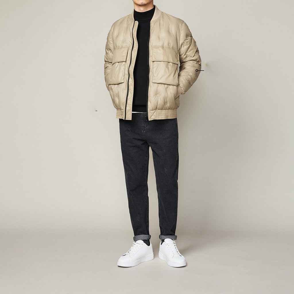 Men's Baseball Collar Down Jacket