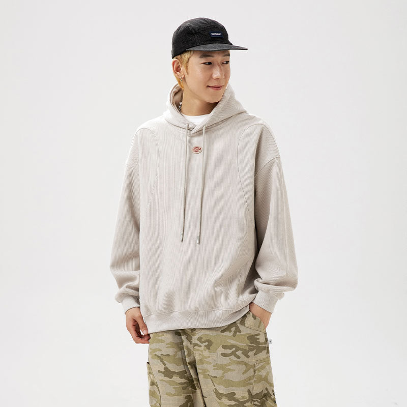 Men's Embroidered Patchwork Hoodie
