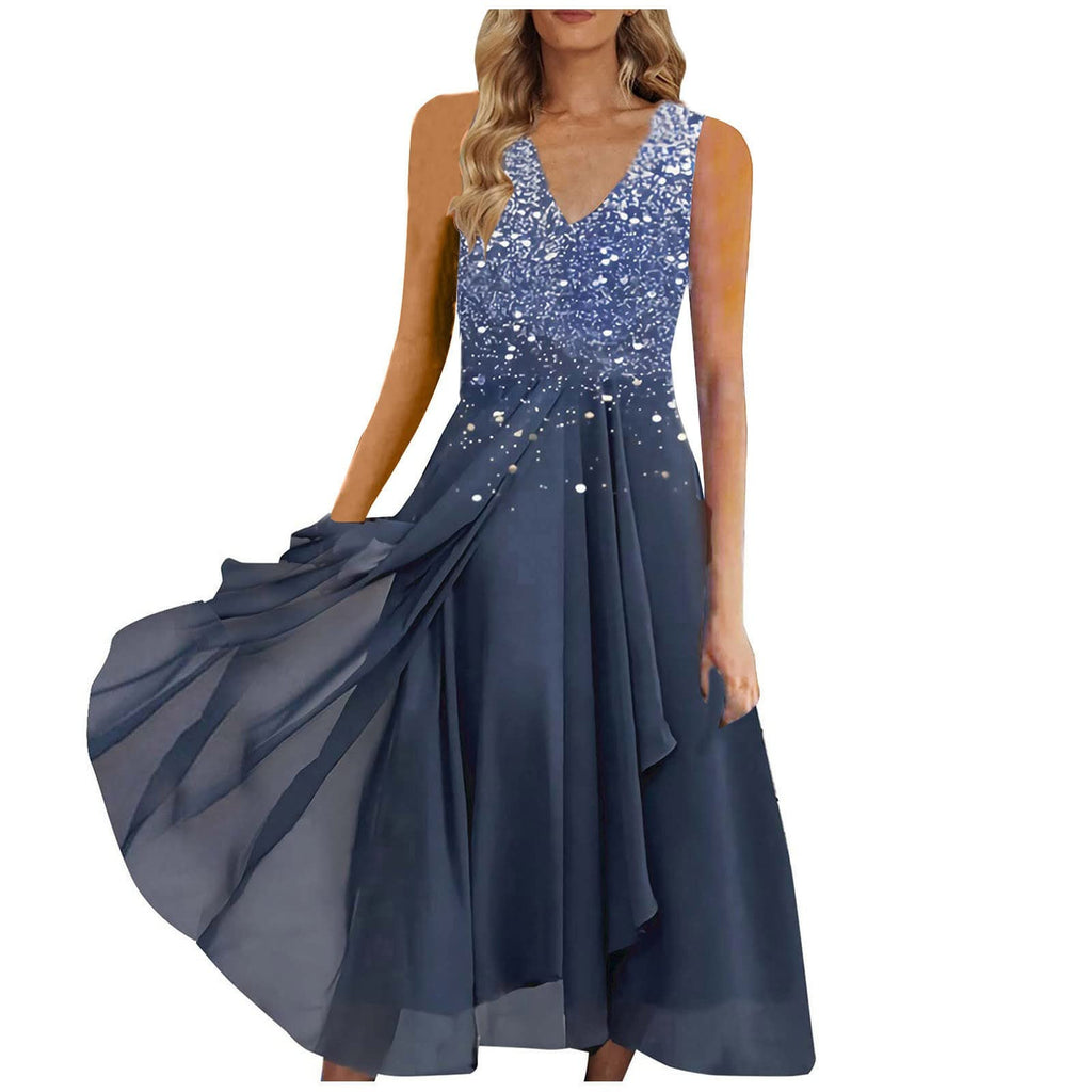 Urban Casual Chiffon Spliced Women's Dress