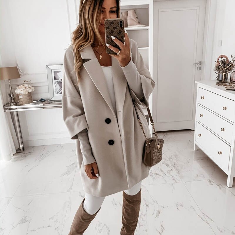 Plus Size Vintage Wool Coat