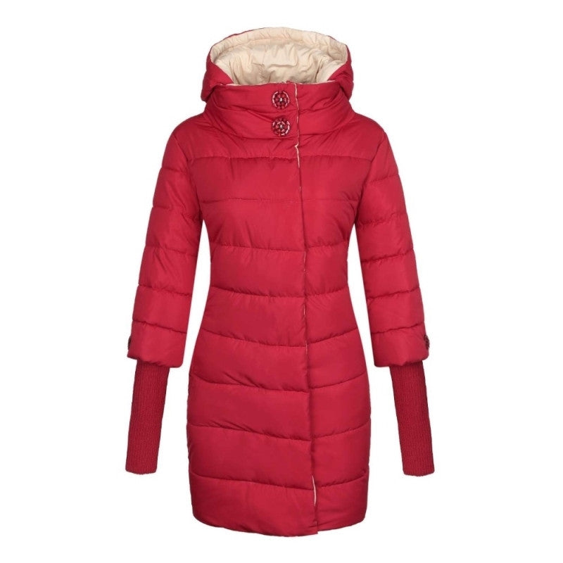 Plus Size Hooded Cotton Jacket