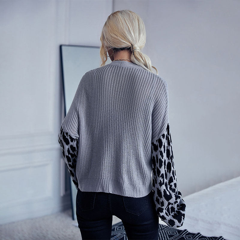 Leopard Knit Cardigan