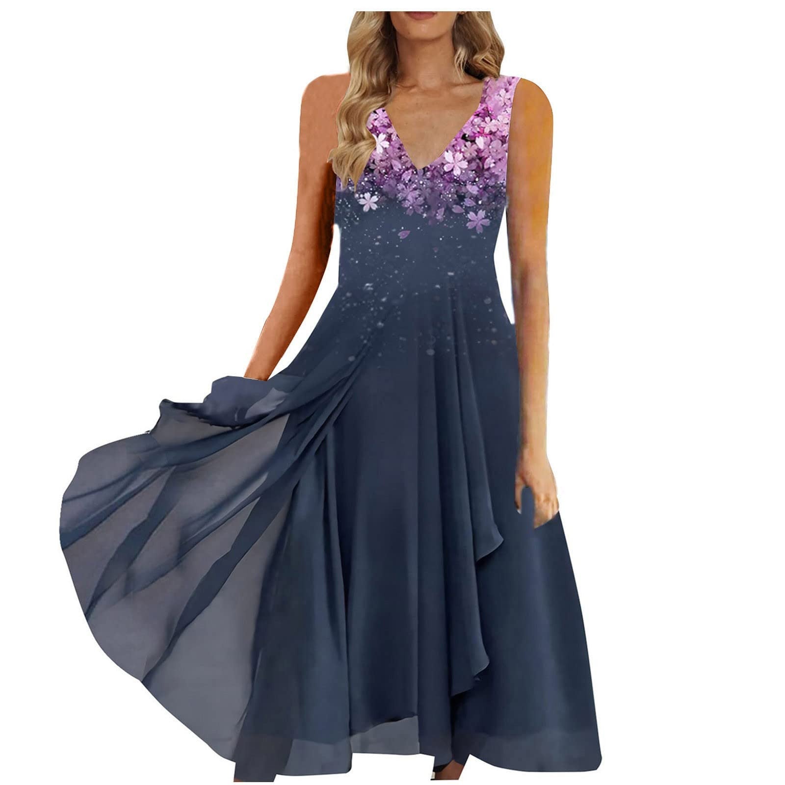 Urban Casual Chiffon Spliced Women's Dress