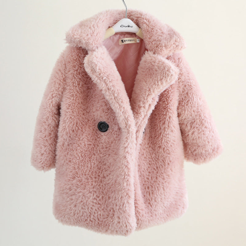 Big Kids' Faux Fur Coat