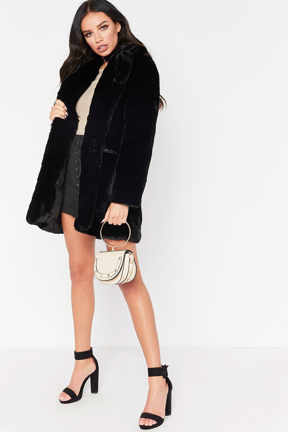 Plus Size Faux Fur Coat