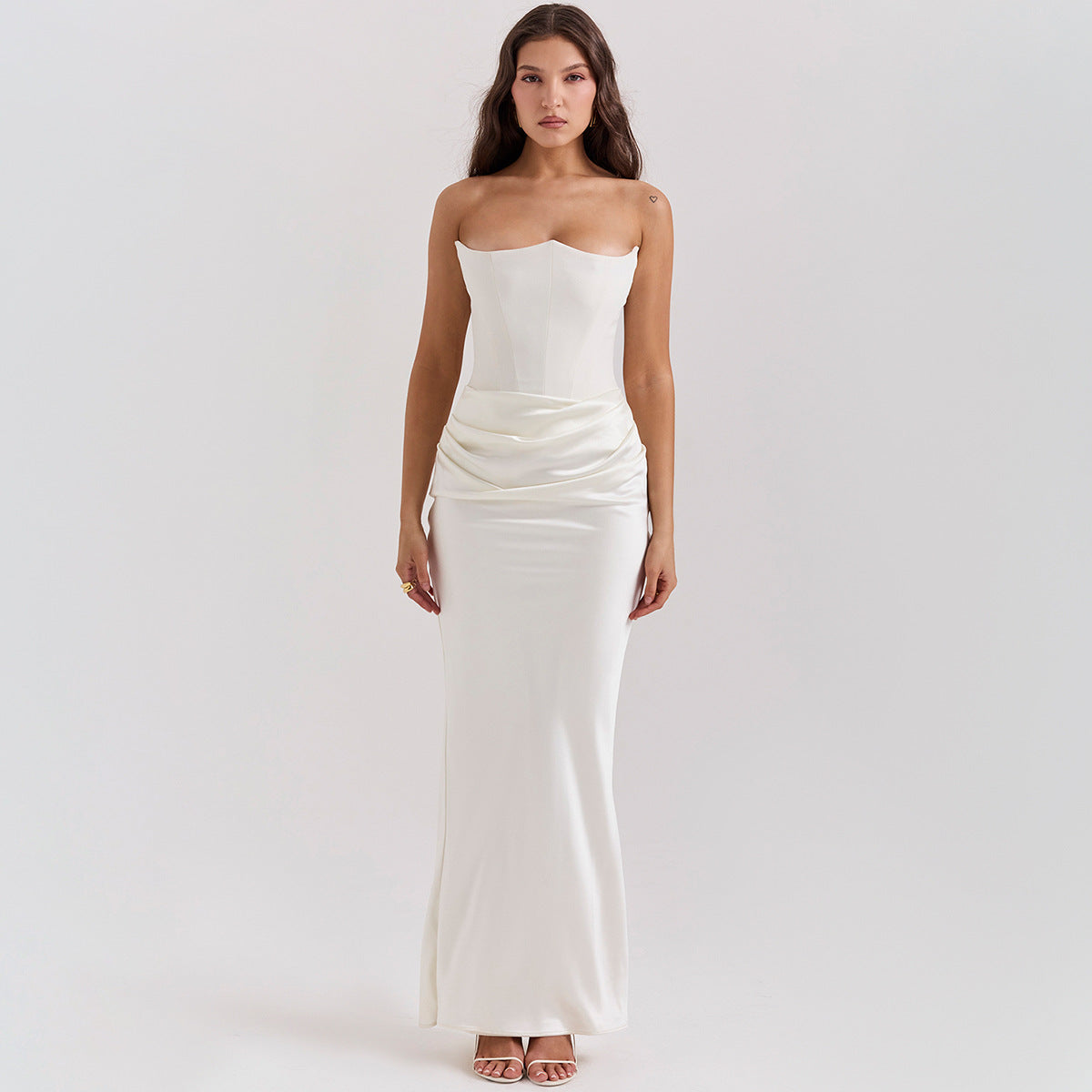 Strapless Backless Evening Maxi Dress