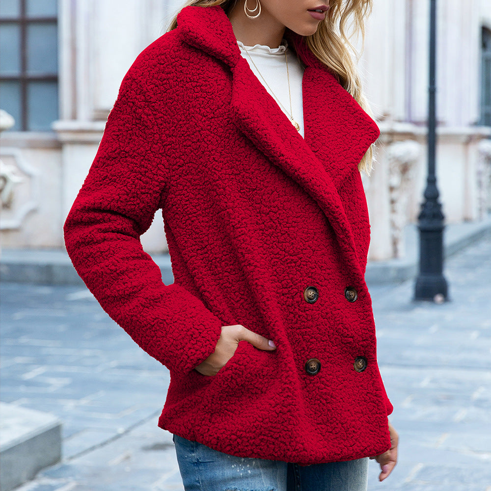 Fluffy Lapel Teddy Coat