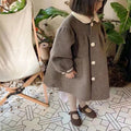Girls' Doll Collar Wool Coat
