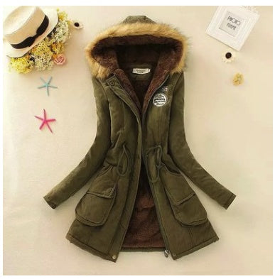 Plus Size Fur Hood Parka