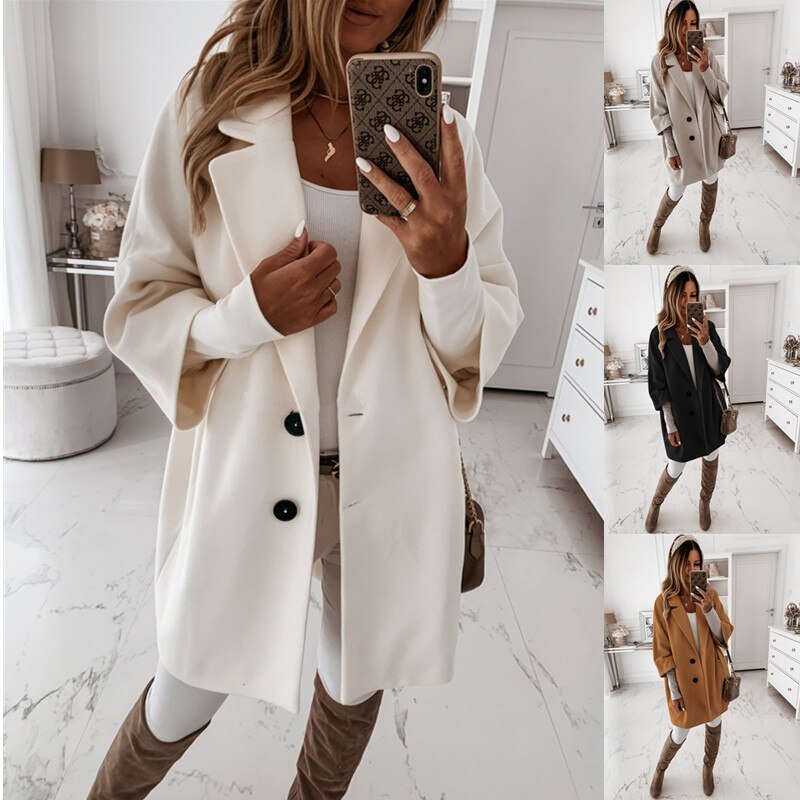Plus Size Vintage Wool Coat