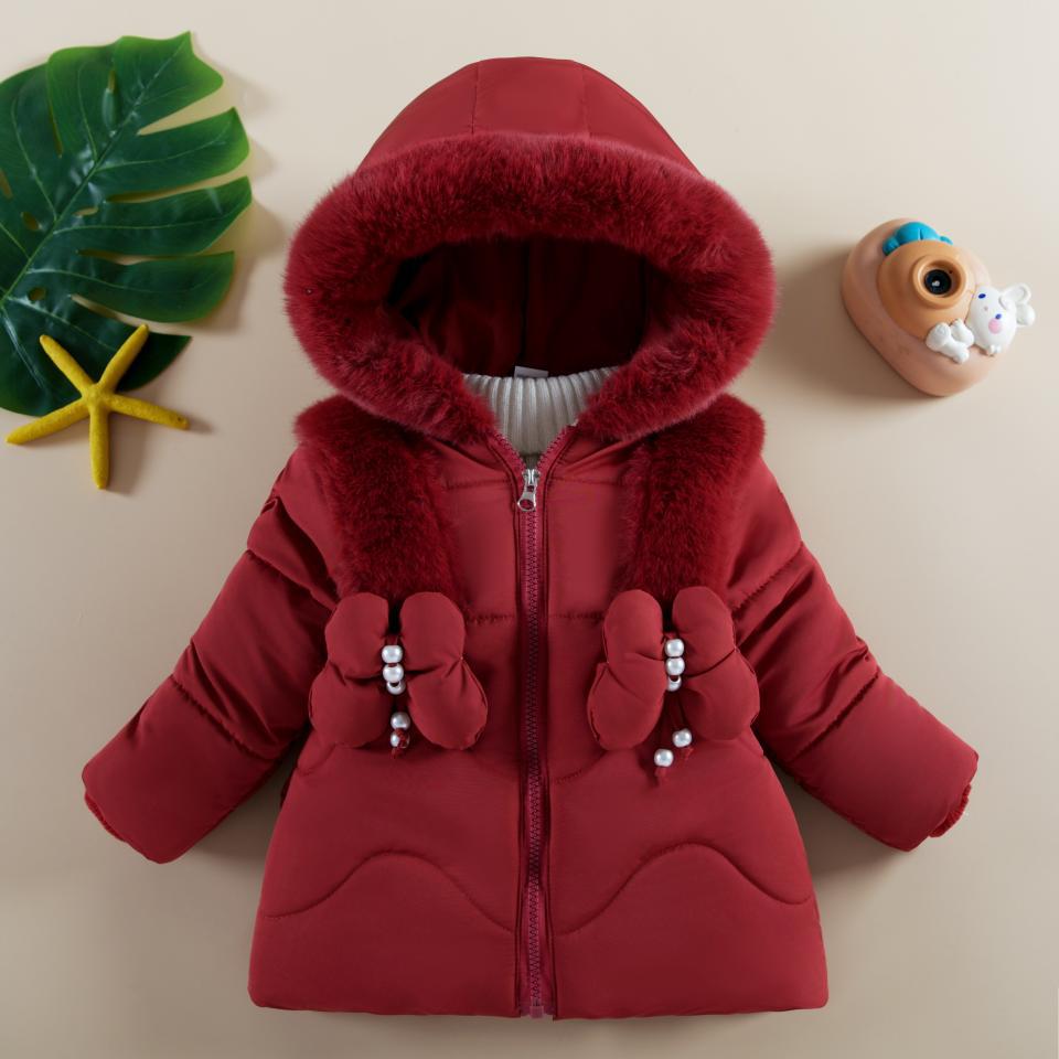 Girls' Hooded Padded Winter Coat