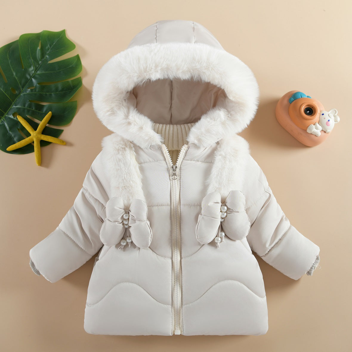 Girls' Hooded Padded Winter Coat