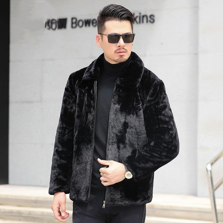 Men's Velvet-Lined Casual Jacket
