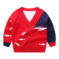 Kids' Fish Print V-Neck Cardigan
