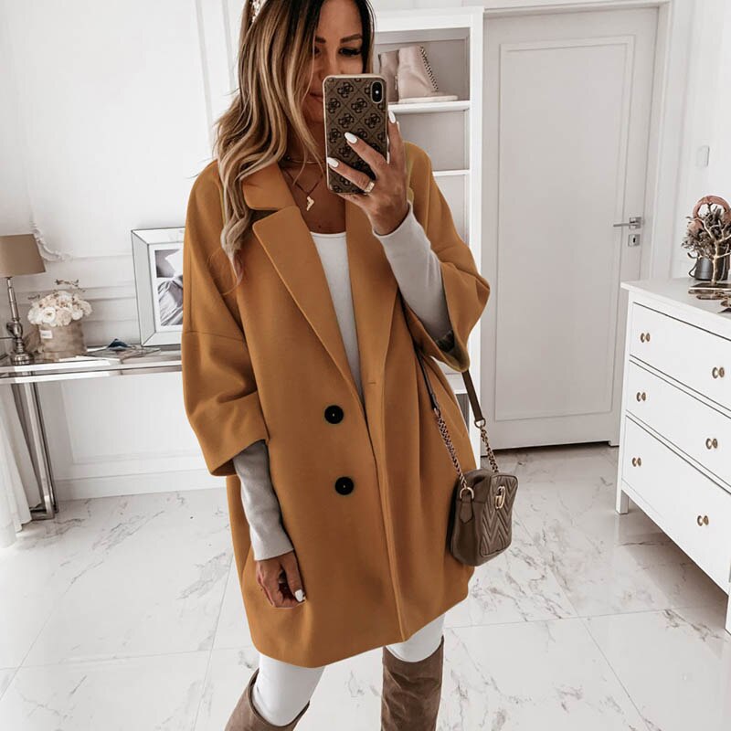 Plus Size Vintage Wool Coat