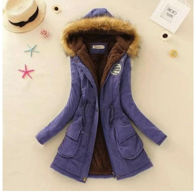 Plus Size Fur Hood Parka