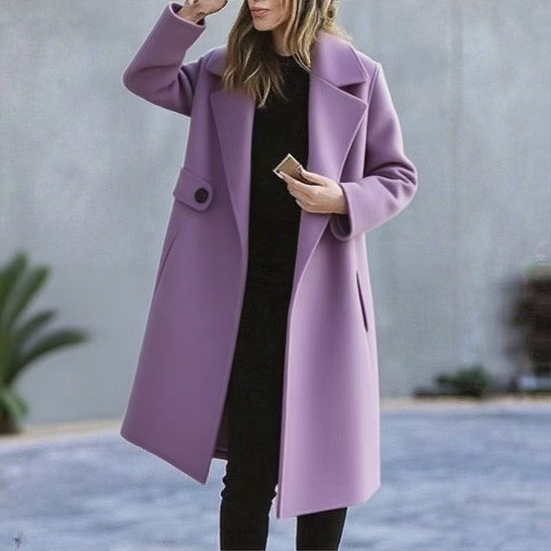 Plus Size Woolen Coat