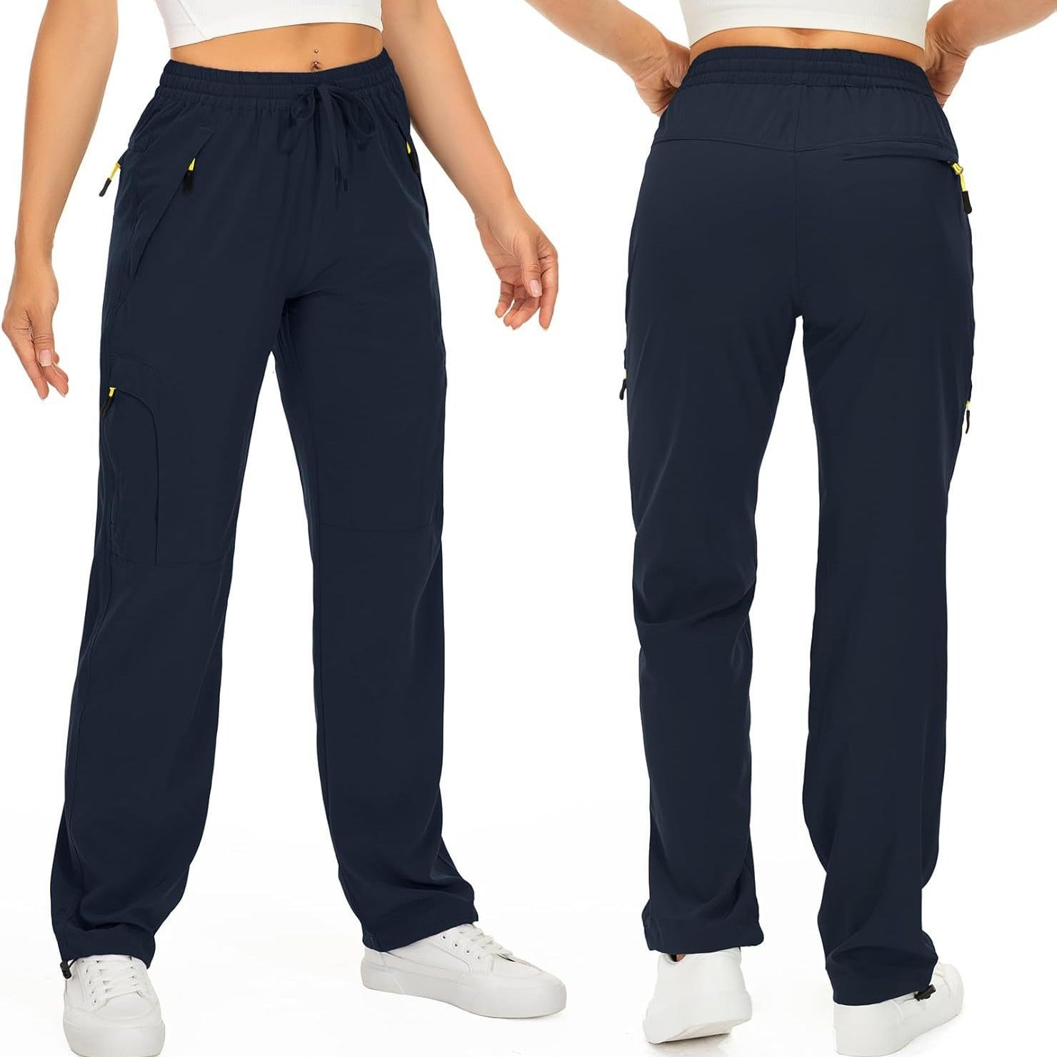 Loose-fitting Straight-leg Workout Pants With Drawstring Cuffs