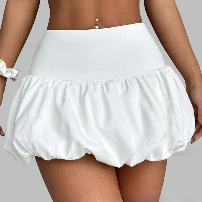 Womens New All-Match High-Waist Anti-Exposure Lined Midi Skirt