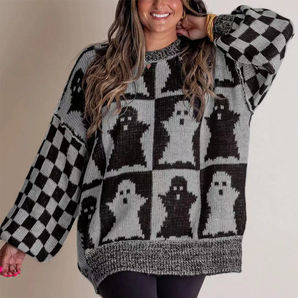 Ghost Checkerboard Sweater
