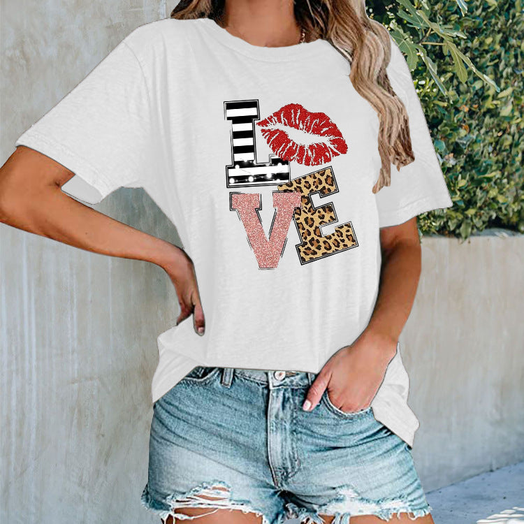 Printed Urban Casual T-shirt Women
