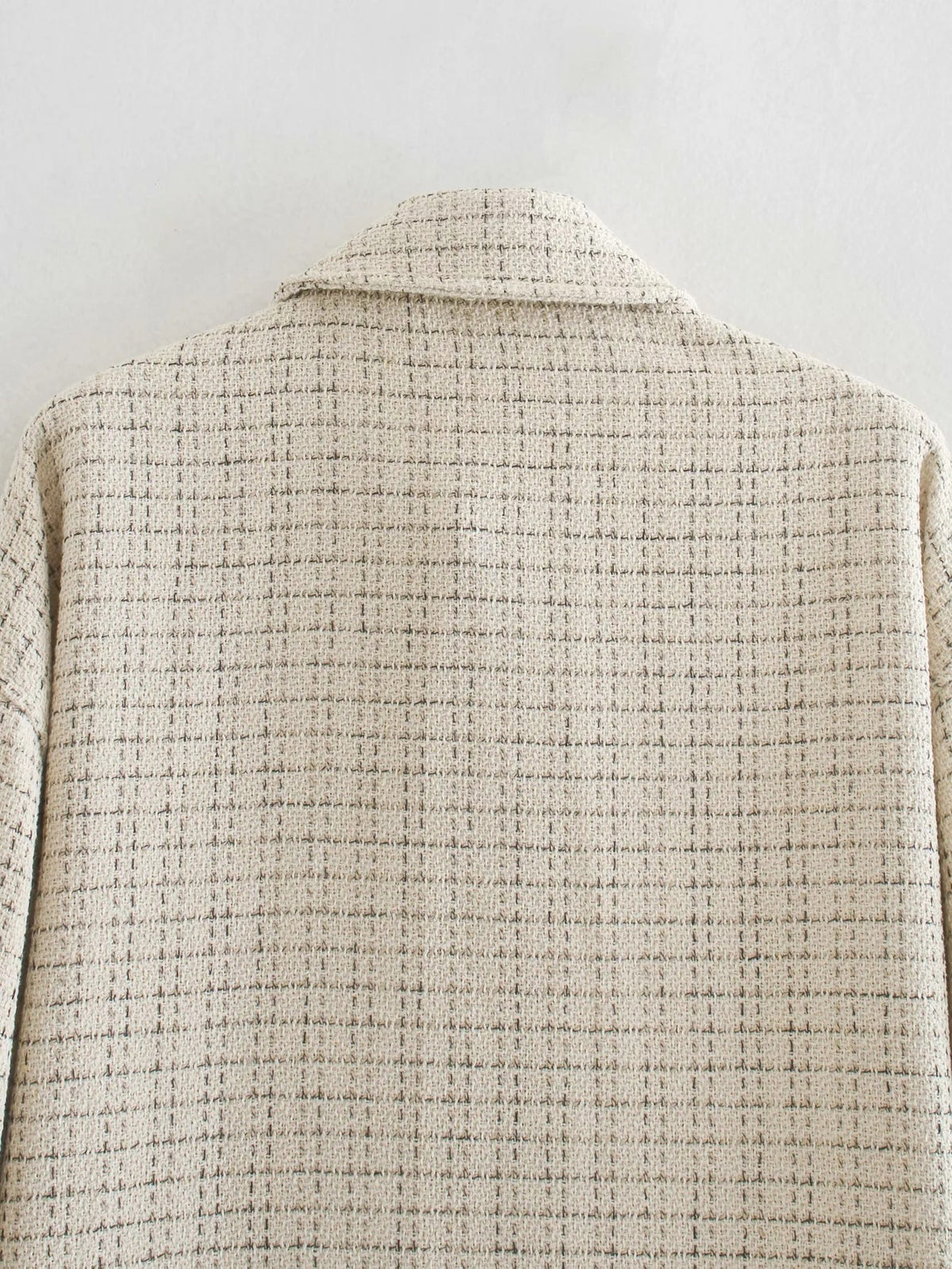 Plaid Pearl Button Coat