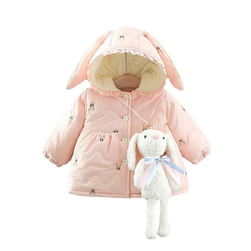 Girls' Bunny Padded Winter Coat