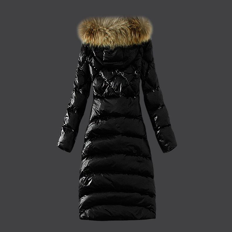 Plus Size Raccoon Fur Collar Down Coat