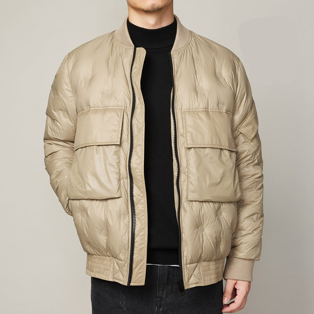 Men's Baseball Collar Down Jacket