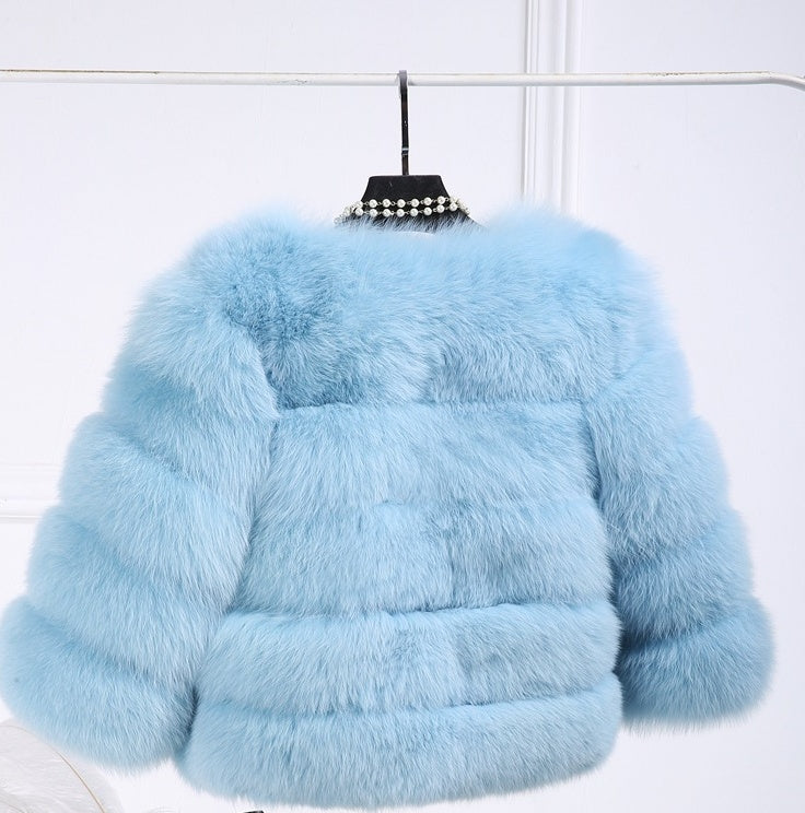 Faux Mink Fur Coat