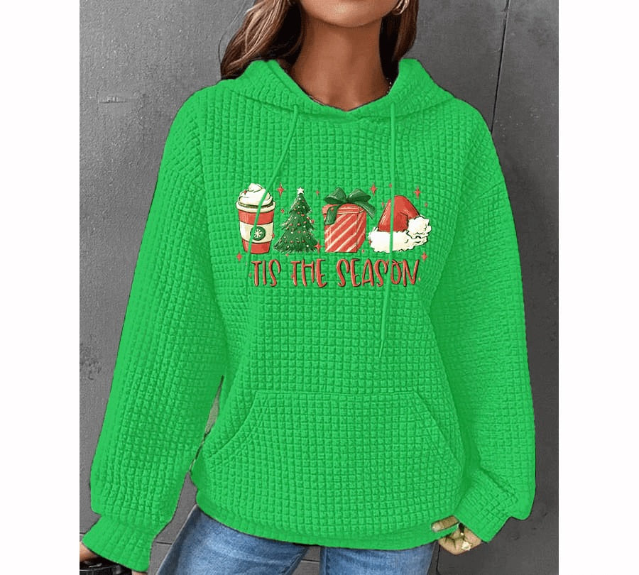 Waffle Dog Print Hoodie