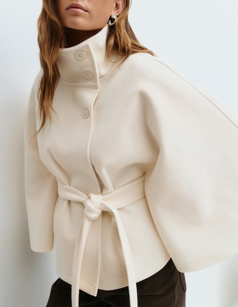 Belted Batwing Coat