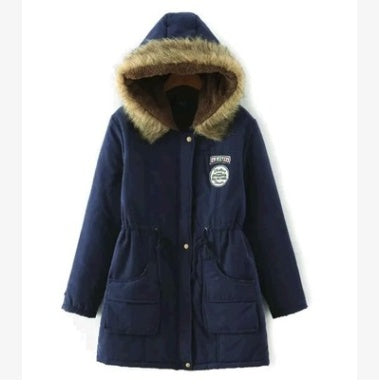 Plus Size Fur Hood Parka