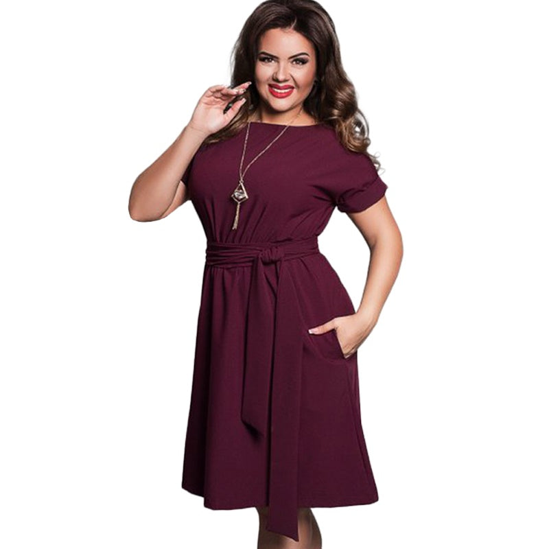 Plus Size Flowy Midi Dress