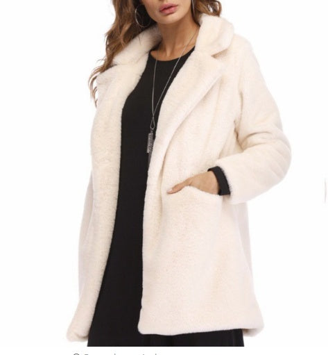 Plus Size Faux Fur Coat