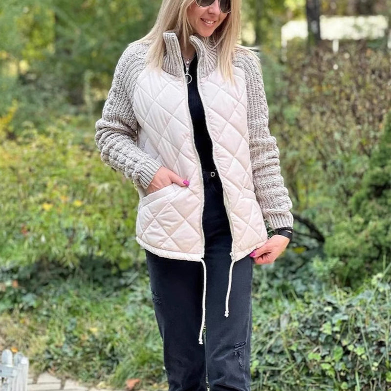 Knit-Trim Padded Jacket