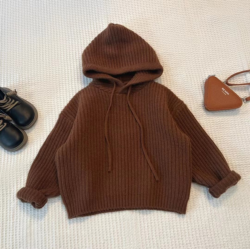 Kids' Hooded Knit Cardigan