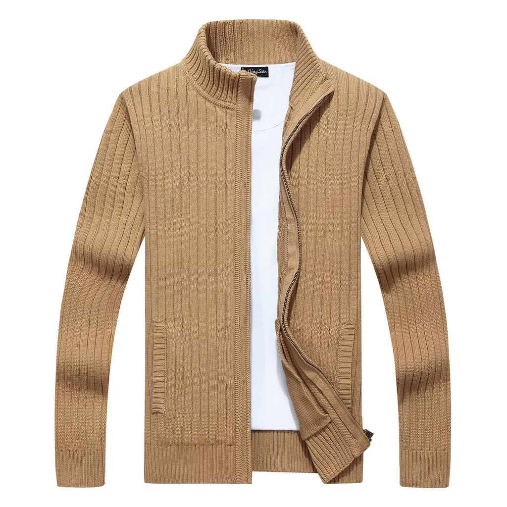 Men's Fleece-Lined Zip Sweater Coat