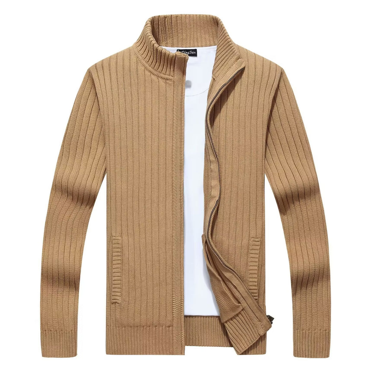 Men's Fleece-Lined Zip Sweater Coat